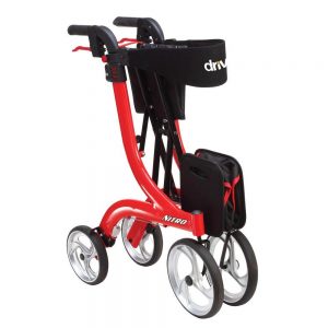 four wheel walker with seat