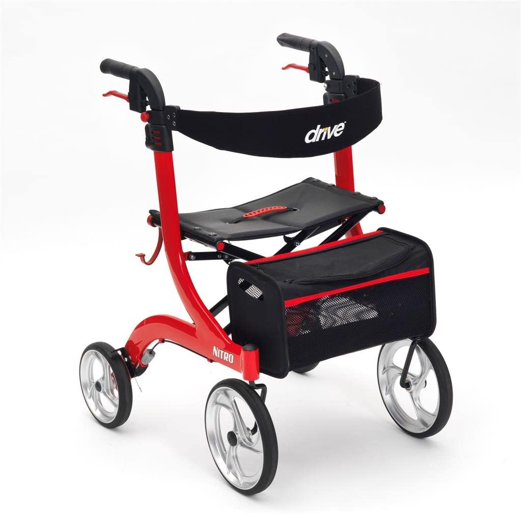 nitro four wheel walker with seat