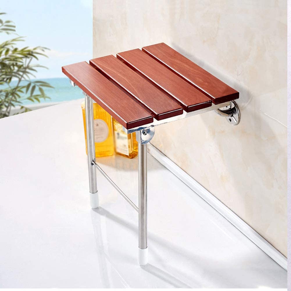 gxni folding wooden shower seat