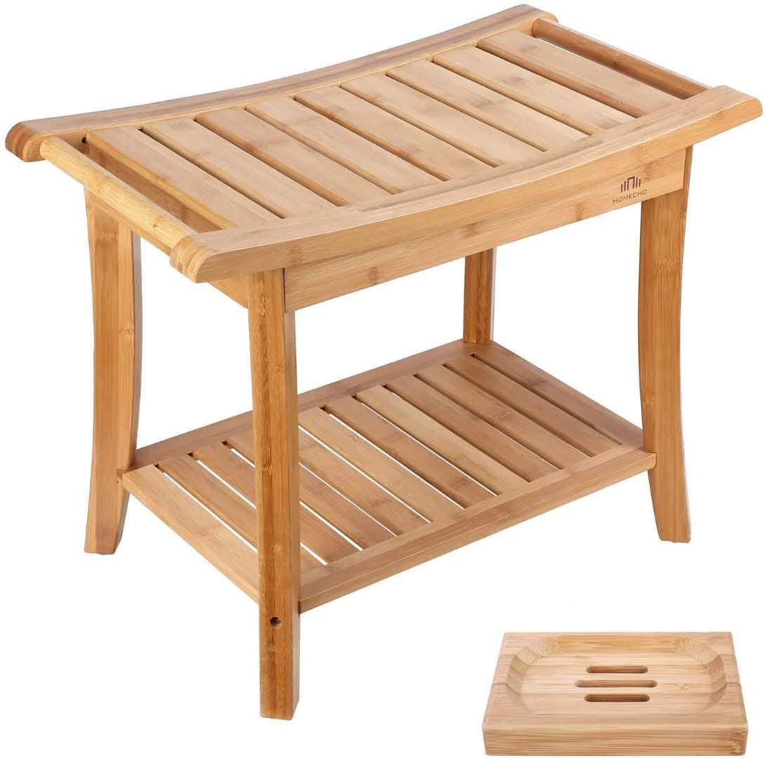 homecho bamboo shower seat