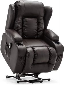 more4homes caesar leather riser recliner